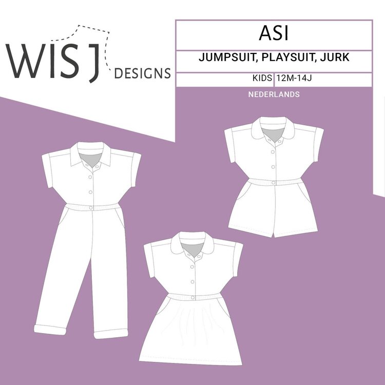 Wisj - Asi | Patroon voor jumpsuit, playsuit & jurk voor kinderen