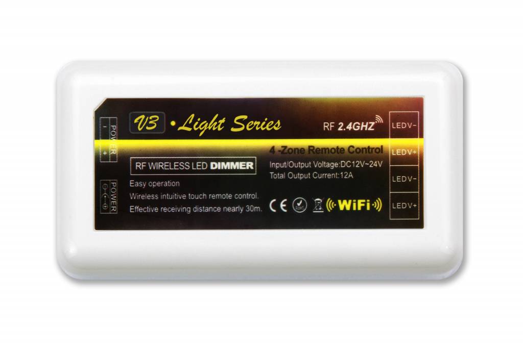 LED strip set, RF dimmable, warm white, 5 m 600 leds type 3528 - 48W - 12V