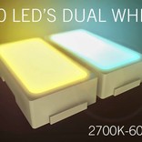 Dual White LED strip 600 LEDs Variable color temperature 72W 12V