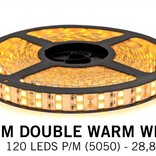 Warm White Ledstrip 2400K, double row 5050, 28.8W P/M 12V