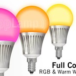 AppLamp Wi-Fi / RF wireless color RGBW LED bulb, dimmable, small E14 socket, 5 Watt