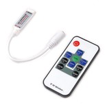 Mini LED strip RGB controller with RF remote control, 12A, 5V-24V