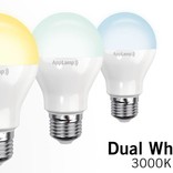 AppLamp Set of 10 E27 Dual White 6W LED bulbs + Remote control