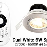 AppLamp Sets with Dual White 6W LED Recessed Downlights and RF Remote control, dimmable 6 Watt 230V