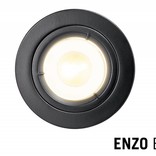 LED Recessed lighting trim ENZO, GU10 Fixture, Black round