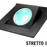 LED Recessed lighting trim STRETTO, GU10 Fixture, Black Square, Tiltable 37°