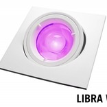 LED Recessed lighting trim LIBRA, GU10 Fixture, White Square, Tiltable 45°