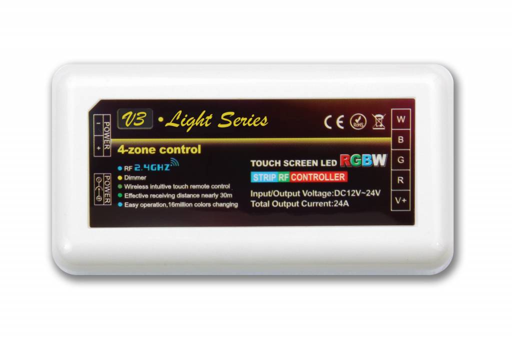 RGBW LED strip 300 LED's, controllable via Wifi & RF remote (Add-on)