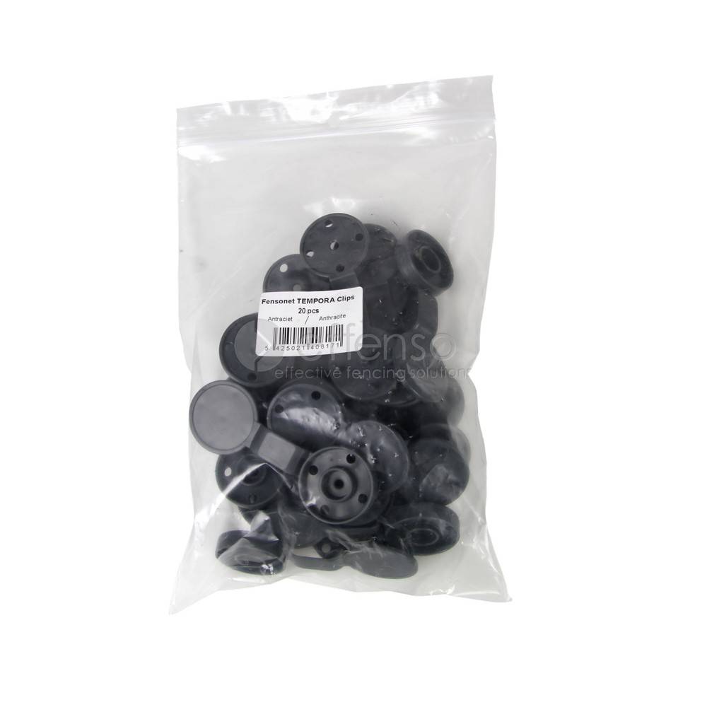 Fensonet Temporaclips für schnelle fixierung ihre Sichtschutz Netze Anthrazit 20 st