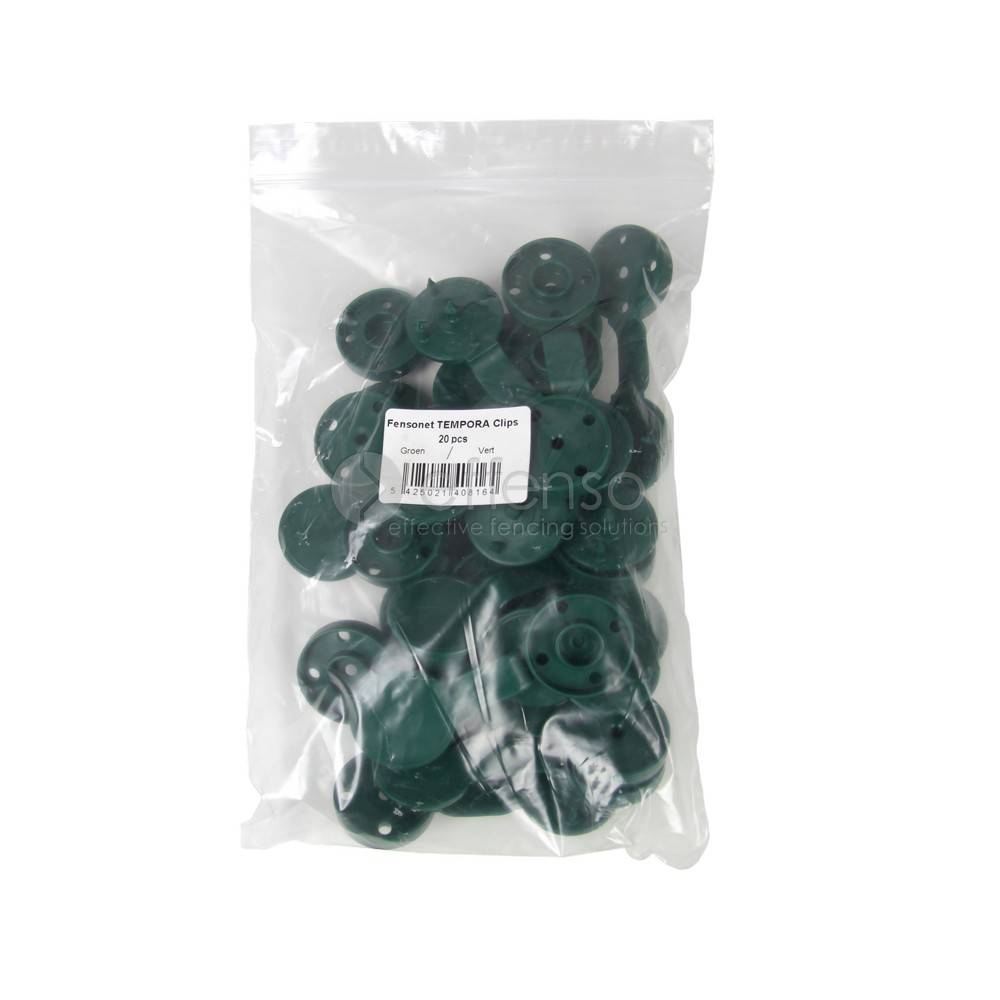 Temporaclips  for temporary installation of your sightscreen net Green  20 pcs