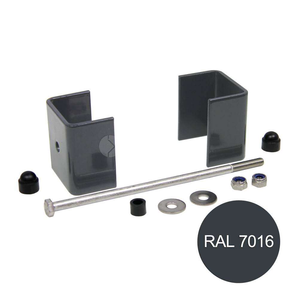 fensofill EASYFIX brackets post 120x40 Anthracite 7016 5pc