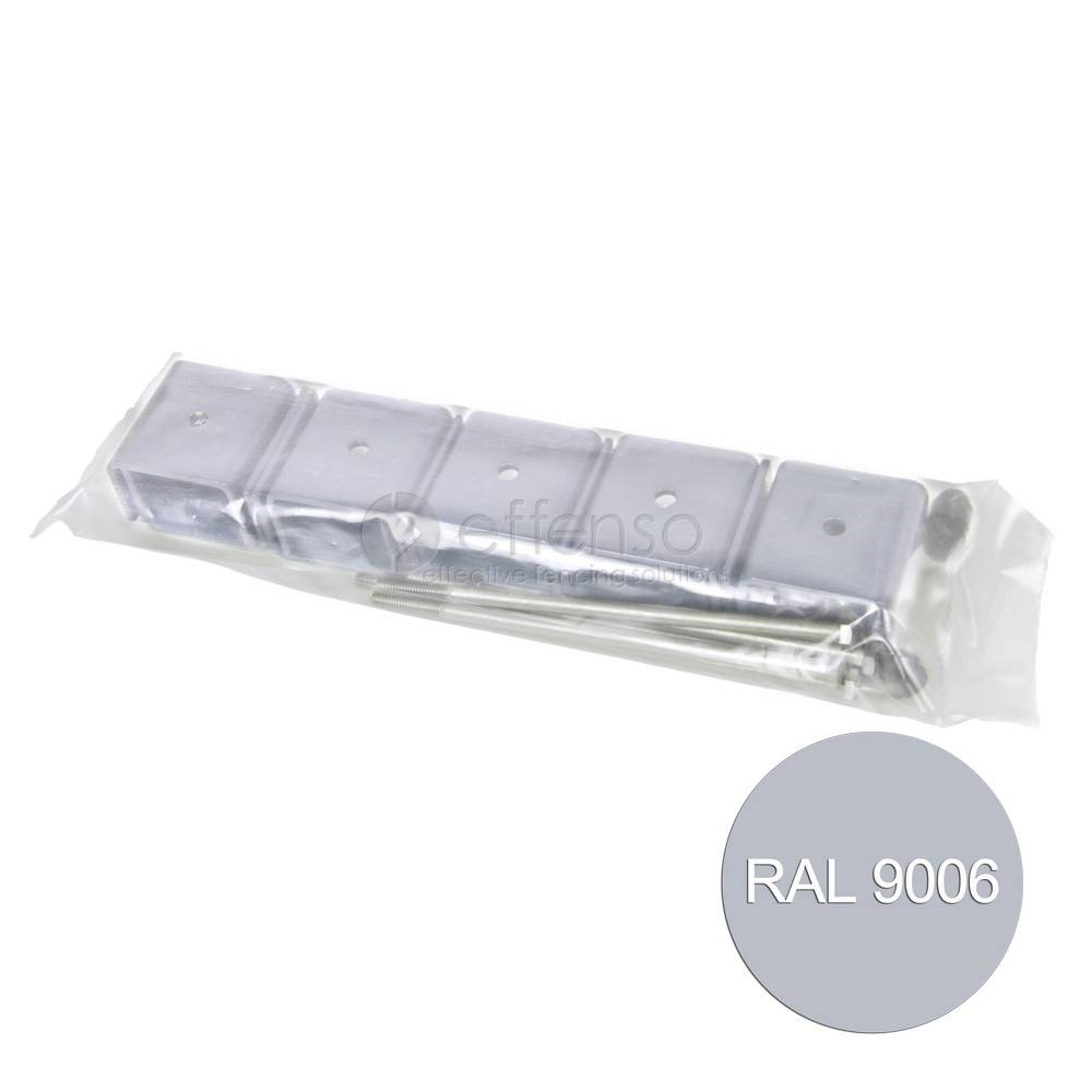 fensofill EASYFIX abrazaderas poste 120x40 Gris Plata 9006 5pc