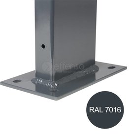 Fensofill EASYFIX Poteau platine H: 185cm RAL7016