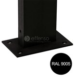 fensofill EASYFIX Pfosten Fussplatte H:155cm  RAL9005