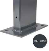 Fensofill EASYFIX Poteau platine H: 65cm RAL9006