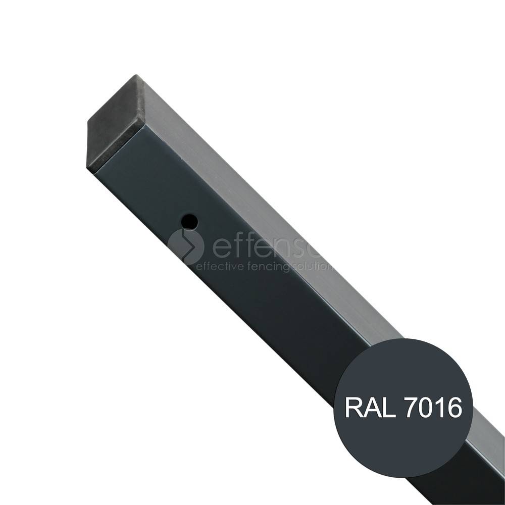 Fensofill EASYFIX Poteau platine H: 65cm RAL7016