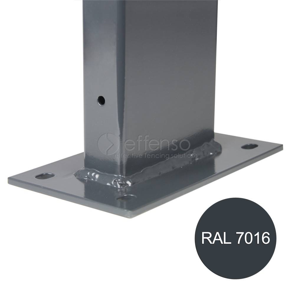 Fensofill EASYFIX Poteau platine H: 65cm RAL7016