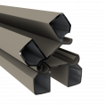 Duo Fuse Duo Fuse Paal 82mm ALU L:300cm graphite Black scharnierpaal