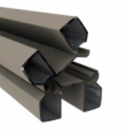 Duo Fuse Paal 82mm ALU L:300cm Stone Grey scharnierpaal