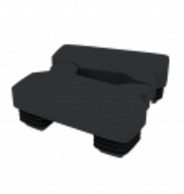 Duo Fuse Duo Fuse Afdekkap Alu scharnierpaal zwart