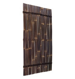 Effenso Halfrond Bamboescherm nigra 4x8cm h:120 cm L:90 cm