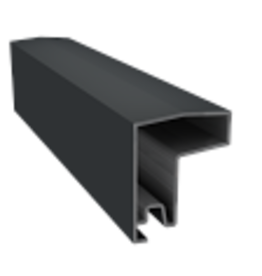 Duo Fuse Duo Fuse Bodemprofiel ALU LAMEL Graphite Black 40mm 200cm