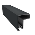 Duo Fuse Duo Fuse Bodemprofiel ALU LAMEL Graphite Black 40mm 200cm