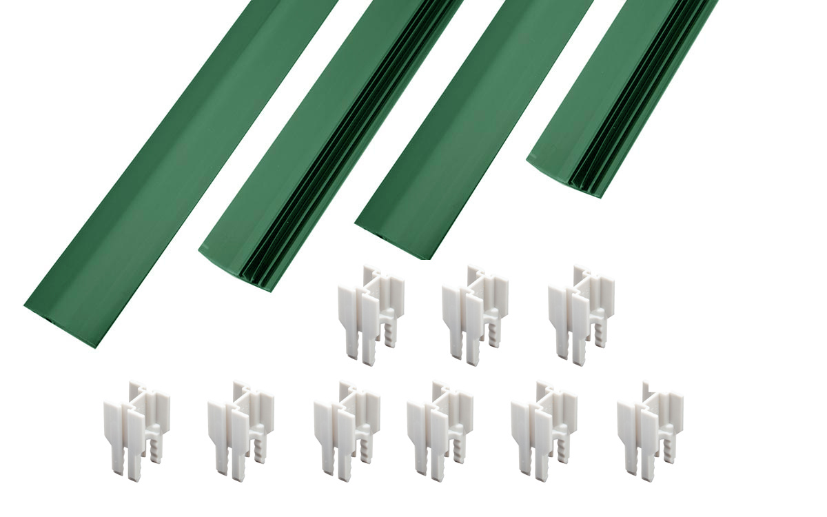Fensoband afwerklijst Poort 2D 6/5/6 RAL 6005 ( 4st + 14 cli