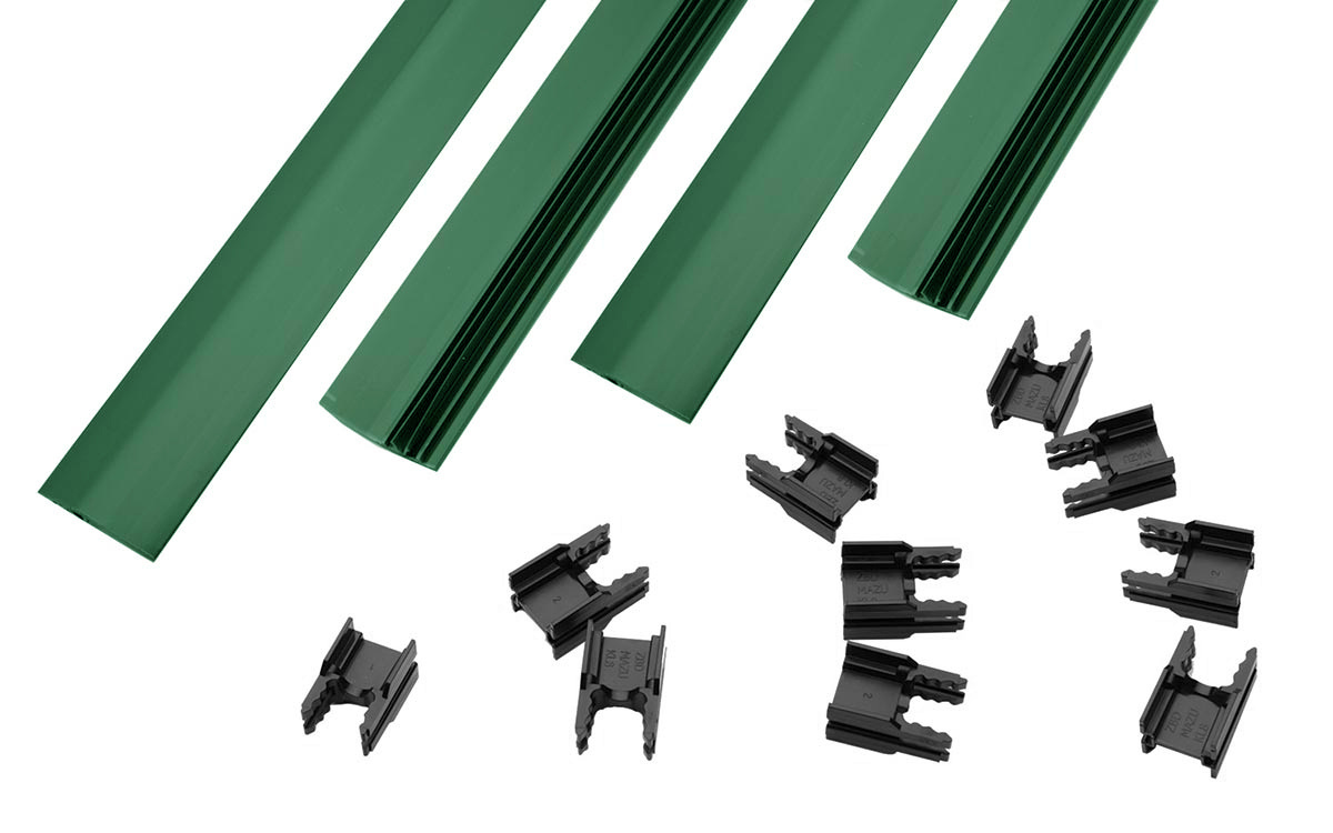 Fensoband afwerklijst Poort 2D 8/6/8 RAL 6005 ( 4st + 14 cli