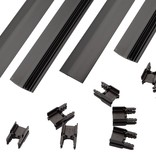 Fensoband Fensoband End profiles gates 2D 8/6/8 RAL 7016 ( 4st + 14 clips )