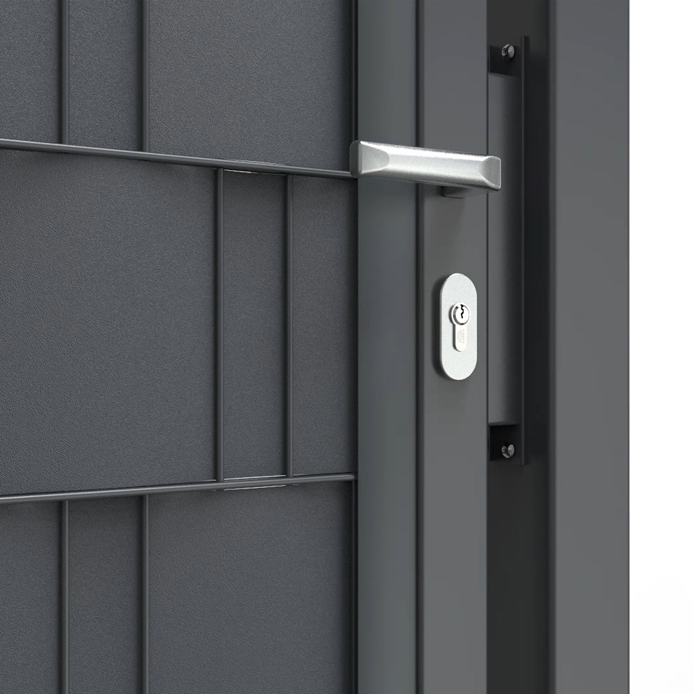 Fensoband End profiles gates 2D 8/6/8 RAL 7016 ( 4st + 14 clips )