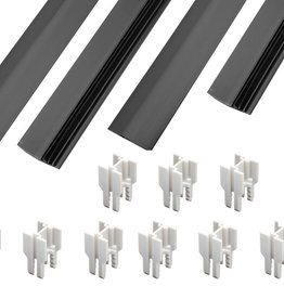 Fensoband Fensoband afwerklijst Poort 2D 6/5/6 RAL 9005 ( 4st + 14 cli