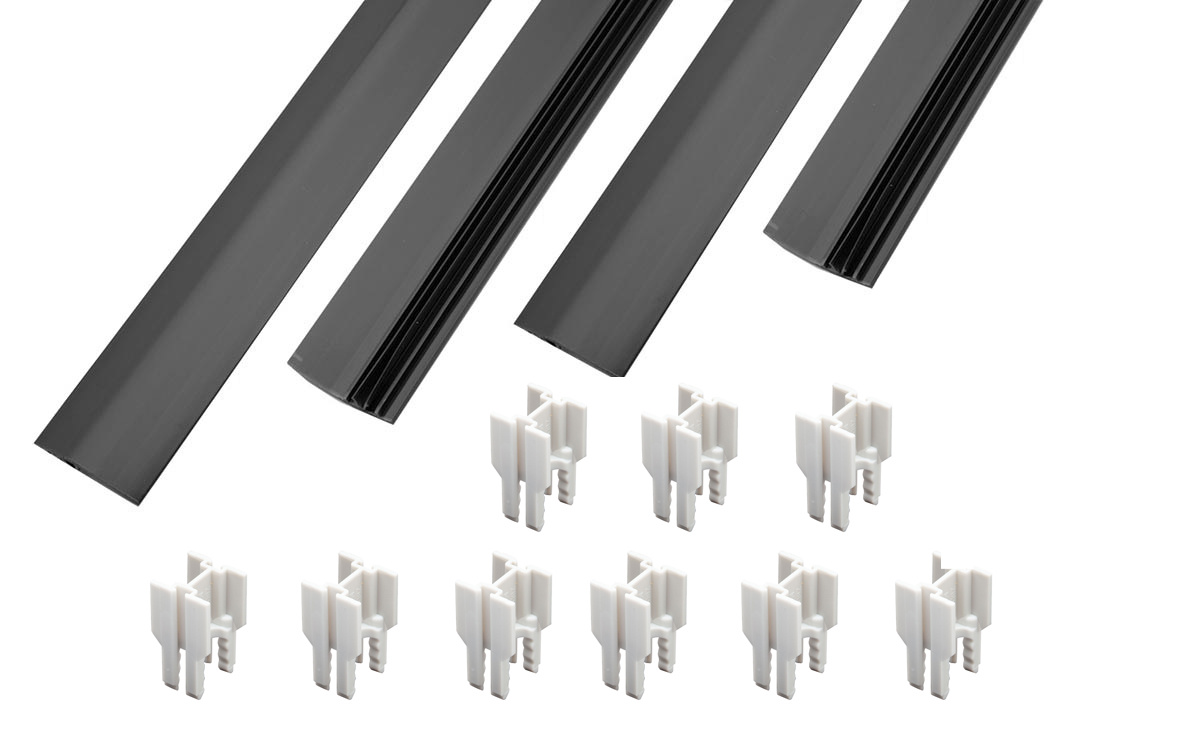 Fensoband Fensoband afwerklijst Poort 2D 6/5/6 RAL 9005 ( 4st + 14 cli