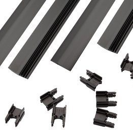 Fensoband Liston acabado puerta 2D 8/6/8 RAL 9005  ( 4pcs + 14 clips)