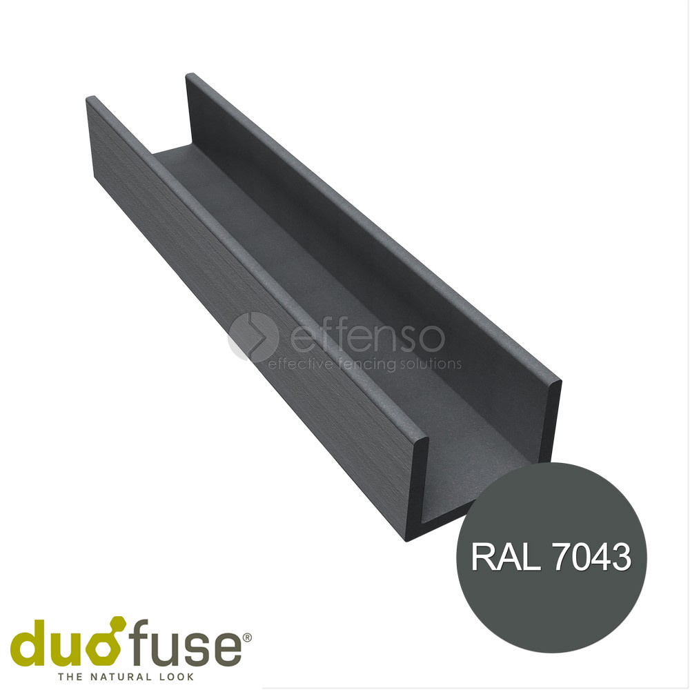 Duo Fuse U-profiel 28mm ALU L:180cm graphite black