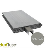 Duo Fuse Vlakke plank tand en groef L:200cm stone grey