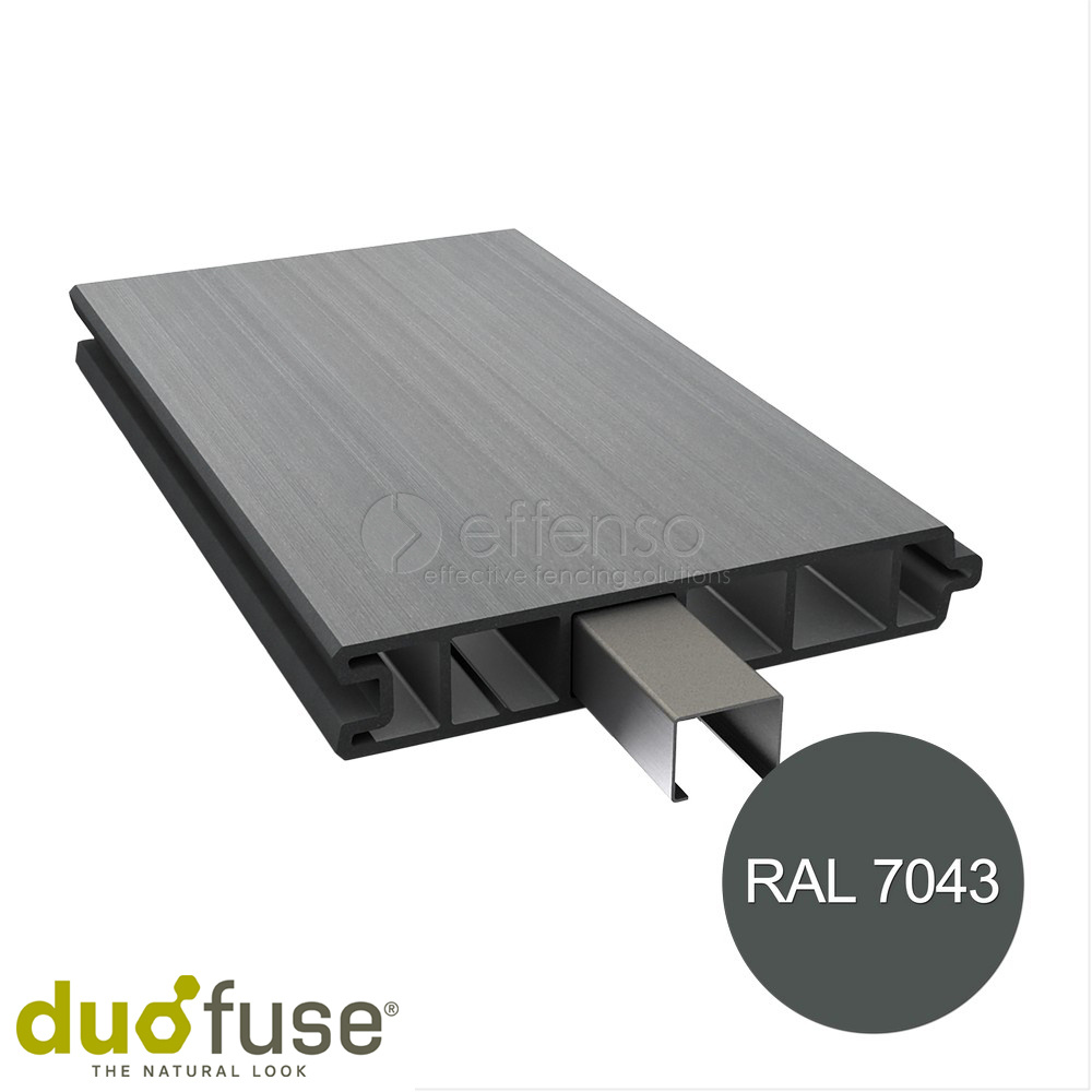 Duo Fuse Duo Fuse Vlakke plank tand en groef L:200cm graphite black
