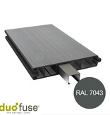 Duo Fuse Vlakke plank tand en groef L:180cm graphite black