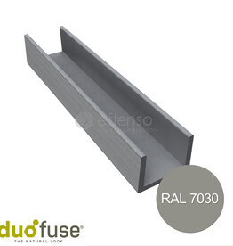 Duo Fuse U-profiel 42mm L:182cm stone grey