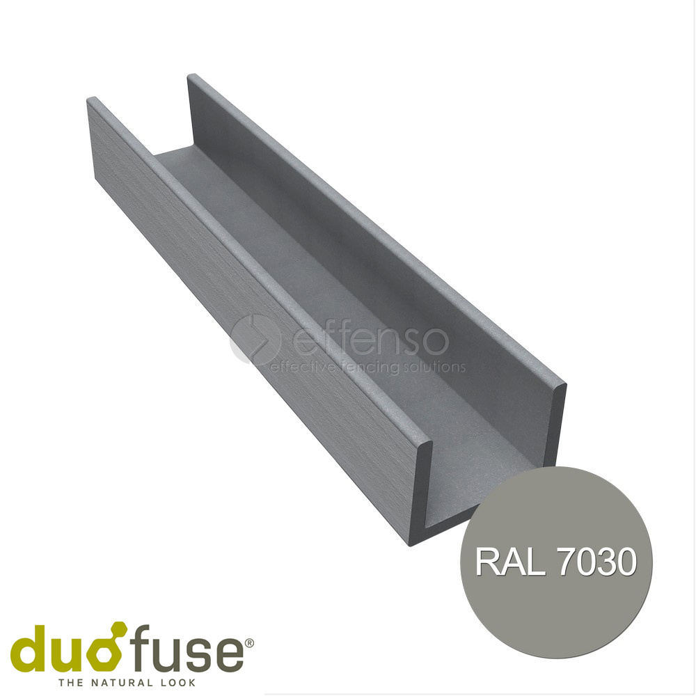 Duo Fuse U-profiel 42mm L:182cm stone grey
