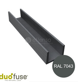 Duo Fuse Duo Fuse U-profiel 42mm L:182cm graphite black