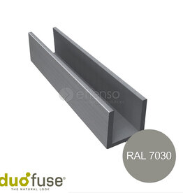Duo Fuse U-profiel 40mm L:202cm stone grey