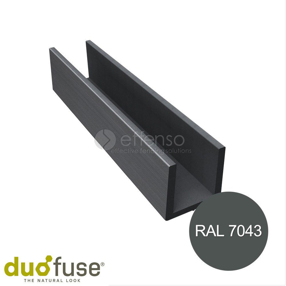 Duo Fuse U-profiel 40mm L:202cm graphite black