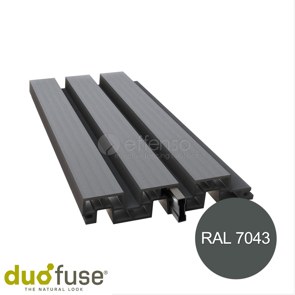 Duo Fuse profielplank 200mm L:200cm graphite black