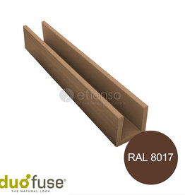 Duo Fuse U-profiel 27mm L:202cm tropical brown