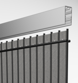 Fensoplate composite Fensoplate Composite Kit 2D PRO 8/6/8 H:103 cm L:250 cm Graphite Black