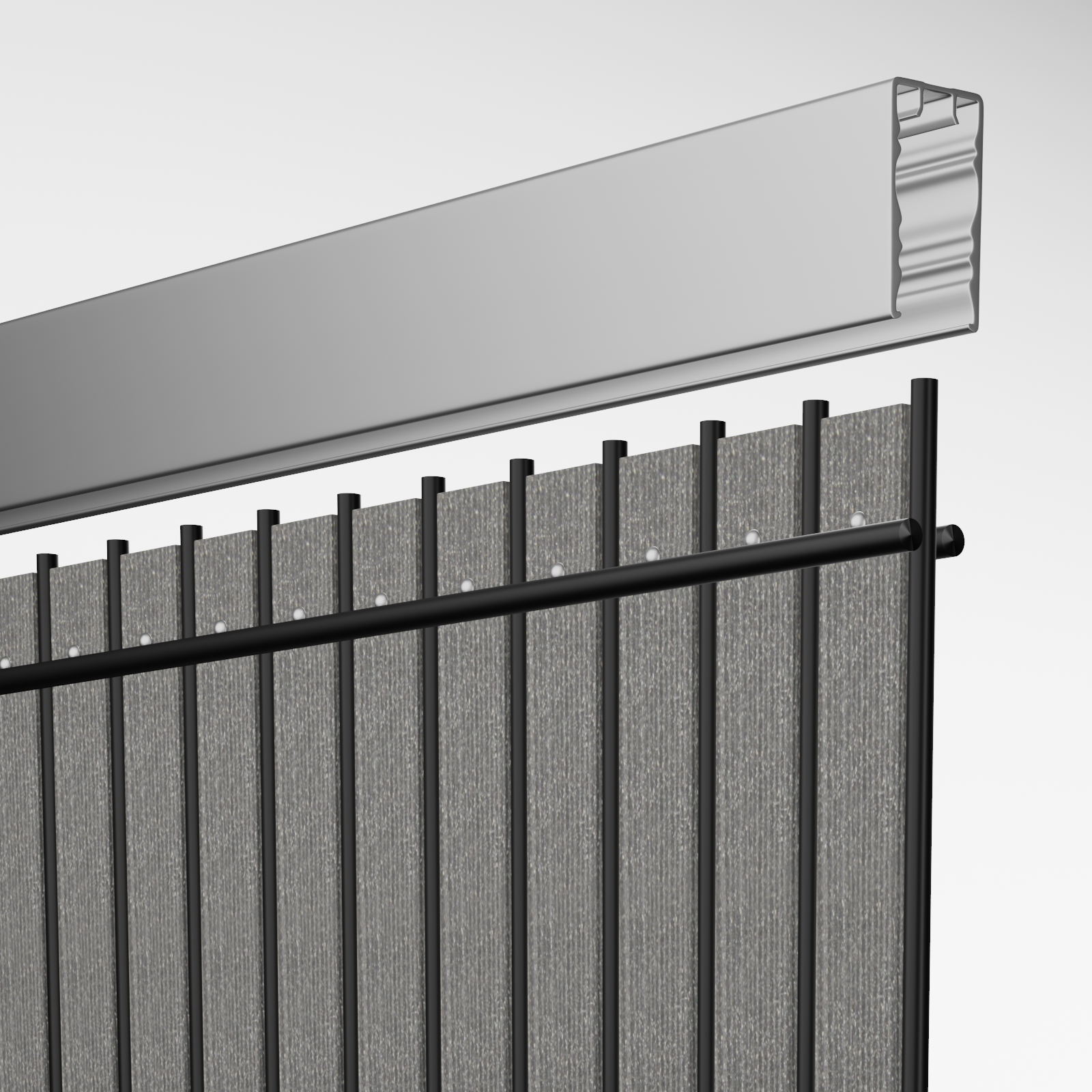 Fensoplate composite Fensoplate Composite Kit 2D PRO 8/6/8 H:103 cm L:250 cm Graphite Black