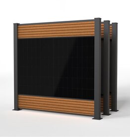 Fensolar FENSOLAR WPC KIT Trio 1200W h:180cm L: 5,55m Teak