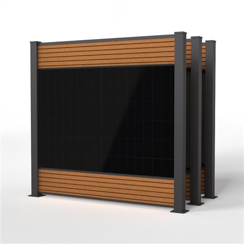 Fensolar FENSOLAR WPC KIT Trio 1200W h:180cm L: 5,55m Teak