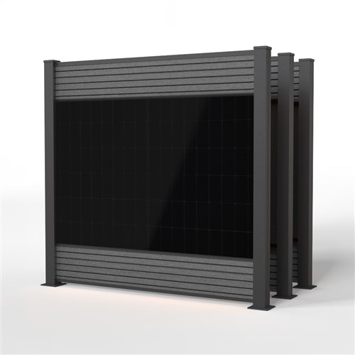 Fensolar FENSOLAR WPC KIT Trio 1200W H:180cm L: 5,55m Grey